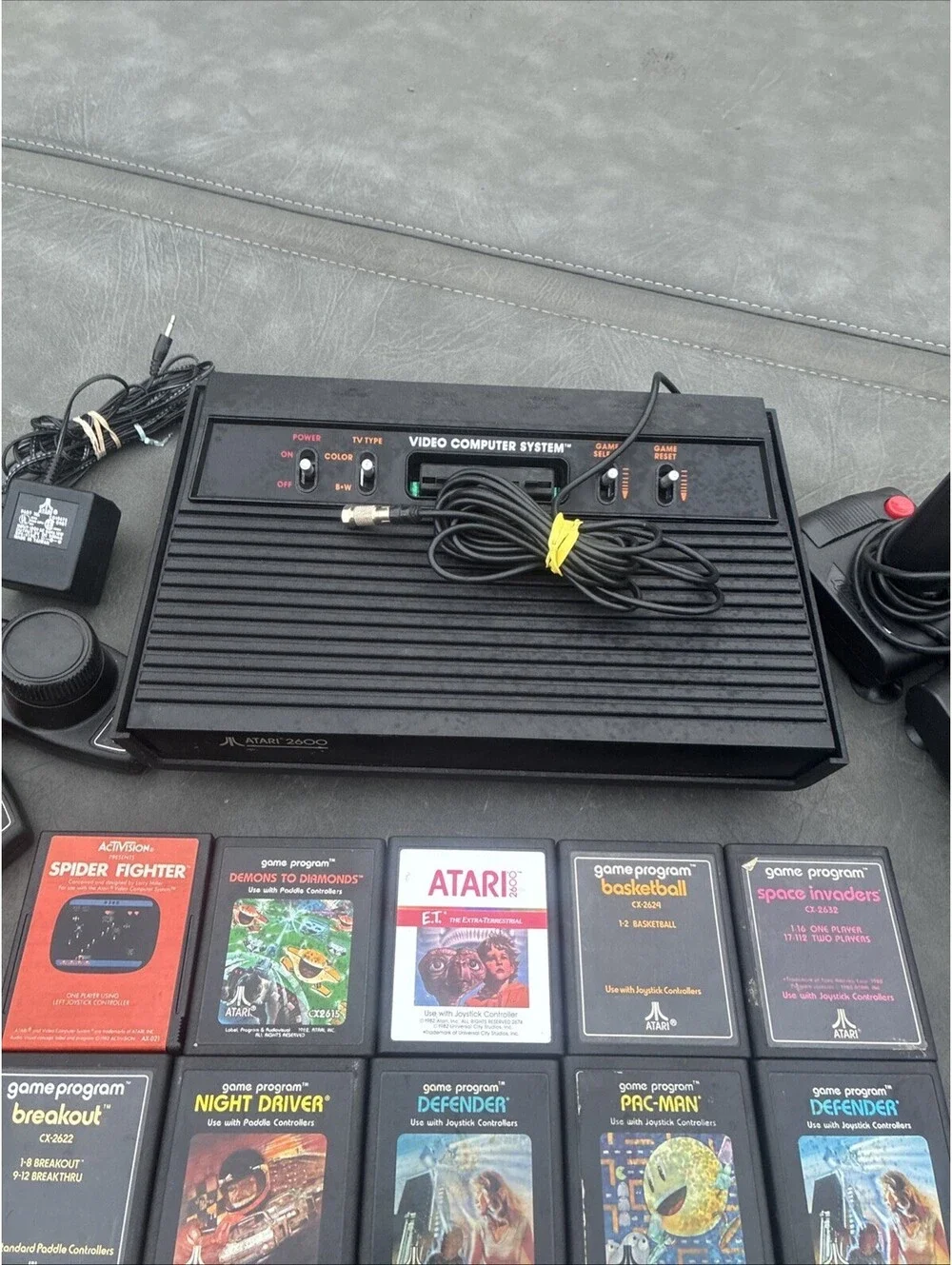 Atari 2600 Darth Vader Console System Bundle Tested with Controllers & 15 Games